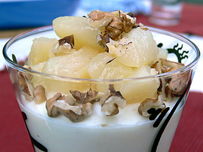 Birnen-Buttermilch-Crème