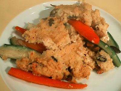 Gemüse mit Hirsekruste