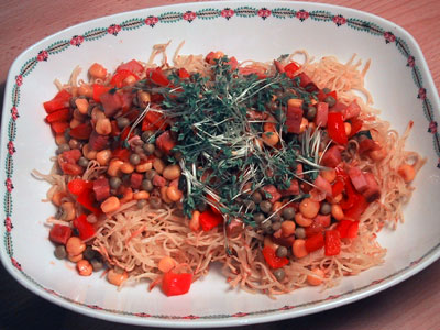 Nudelpfanne mit Schinkengemüse