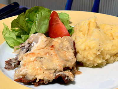 Überbackenes Zwiebelfleisch